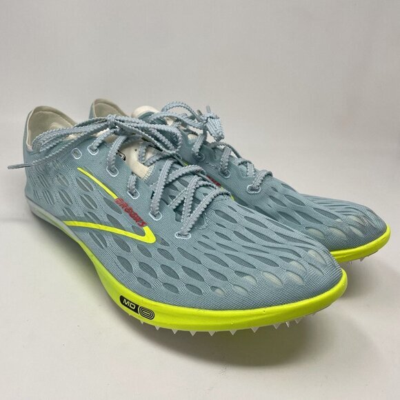 Brooks ELMN8 7 Running Track Spikes Unisex Mens 13 Blue Track & Field New - Picture 1 of 11